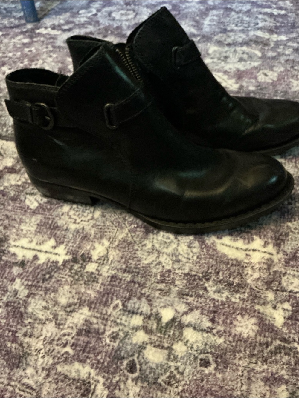 Born Women’s Black Leather Ankle Boots